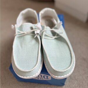 Hey Dude women Mint Moccasins